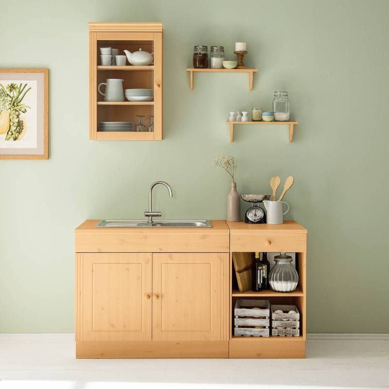 home24 Massiver Unterschrank Typ D 50 x 85 x 60cm Braun/Kiefer Natur gebeizt & gewachst von home24