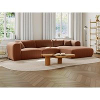 Großes Ecksofa - Ecke rechts - Strukturstoff - Terracotta - POGNI von Maison Céphy von Maison Céphy