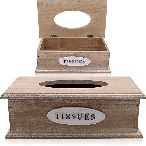 Aufbewahrungsbox für Taschentücher, Holz, Vintage-Stil (US376) von Maison Des Cadeaux