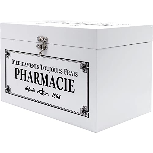 Maison Des Cadeaux Erste-Hilfe-Aufbewahrungsbox aus Holz, französischer Stil, für Medikamente Maison Des Cadeaux Erste-Hilfe-Aufbewahrungsbox aus Holz, französischer Stil, für Medikamente von Maison Des Cadeaux