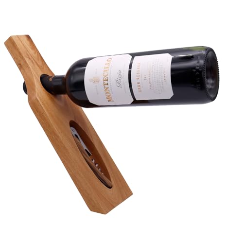 Maison Des Cadeaux Gravity Defying Weinflaschenhalter-Set, Korkenöffner mit Korkenzieher (WD2), 2 Stück von Maison Des Cadeaux