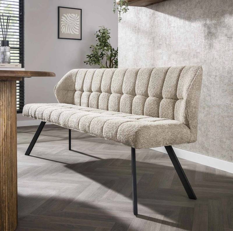 Maison ESTO Essbank Küchenbank RIGO Esstischbank 180 cm Bouclé Stoff gepolstert Küchensofa von Maison ESTO