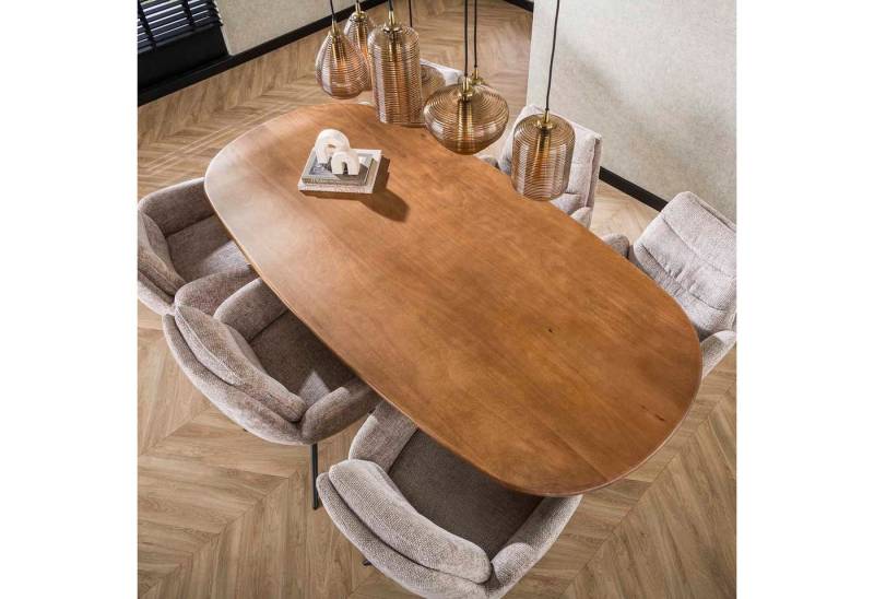 Maison ESTO Esstisch Esszimmertisch „Nordwood Oval“ Mangoholz mit Spinnenfuß 180 o. 215 cm, In zwei Größen erhältlich von Maison ESTO