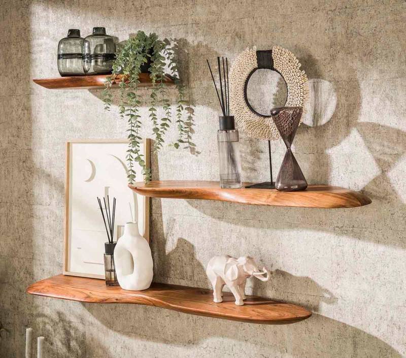 Maison ESTO Wandregal Regale NATUR aus Akazienholz massiv organische Form Maison ESTO Wandregal Regale NATUR aus Akazienholz massiv organische Form von Maison ESTO