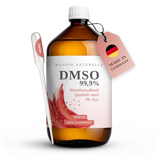 MAISON NATURELLE ® DMSO 99,9% – 1000 ml in Braunglas | Dimethylsulfoxid Lösung in pharmazeutischer Qualität | Maison Naturelle | DMSO Tropfen – Hochrein & Laborgeprüft von Maison Naturelle
