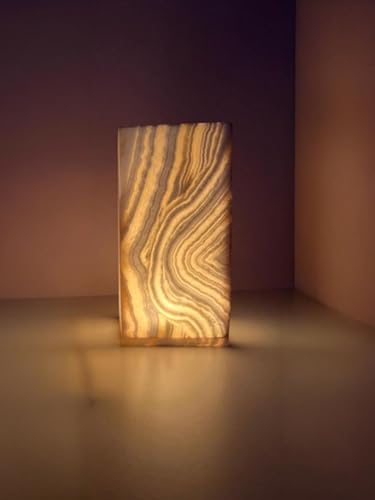 Maison Zoe Teelichthalter Alabaster-Stein Quader 10x15cm - handgeschnitzte Kerzenhalter - Deko - Windlichthalter von Maison Zoe