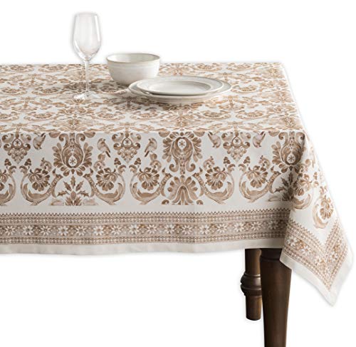 Maison d' Hermine Allure 100% Baumwolle Tischdecke für Küche | Abendessen | Tischplatte | Dekoration Parteien | Hochzeiten | Thanksgiving/Weihnachten (Rechteck, 160cm x 220cm) von Maison d' Hermine