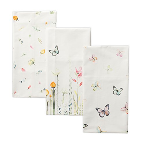 Maison d' Hermine Botanical Fresh 100% Baumwolle Set von 3 Multi-Purpose Küchenhandtuch | Bar Handtücher | Frühling/Sommer (50 cm X 70 cm) von Maison d' Hermine