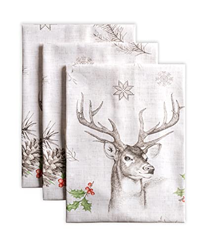 Maison d' Hermine Christmas Dew 100% Baumwolle Set von 3 Multi-Purpose Küchenhandtuch | Bar Handtücher | Frühling/Sommer | Ostern (50cm X 70cm) von Maison d' Hermine