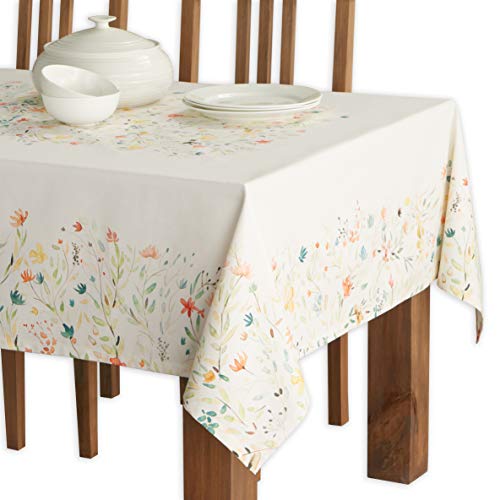 Maison d' Hermine Tischdecke, 100% Baumwolle, 160cm x 220cm dekorative Tischdecke, waschbar, quadratisch, Ostertischdecken für Essen, Hochzeit, Bankett, Buffet, Colmar – Frühling/Sommer von Maison d' Hermine