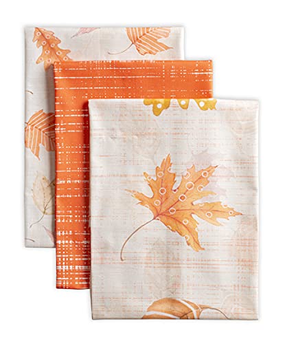 Maison d' Hermine Colors of Autumn 100% Baumwolle Set von 3 Multi-Purpose Küchenhandtuch | Bar Handtücher | Thanksgiving/Weihnachten (50cm X 70cm) von Maison d' Hermine