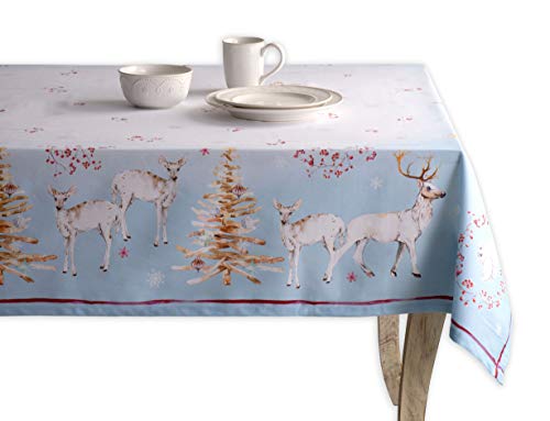 Maison d' Hermine Fairytale Forest 100% Baumwolle Tischdecke für Küche | Abendessen | Tischplatte | Dekoration Parteien | Hochzeiten | Thanksgiving/Weihnachten (Rechteck, 160cm x 220cm) von Maison d' Hermine