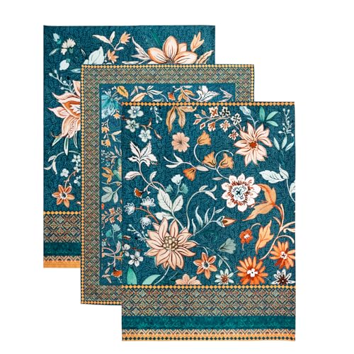 Maison d' Hermine Luxury Loft 100% Baumwolle Set von 3 Mehrzweck-Küchentuch Weiche, saugfähige Geschirrtücher | Geschirrtücher | Barhandtücher | Frühling/Sommer (50 cm X 70 cm) von Maison d' Hermine