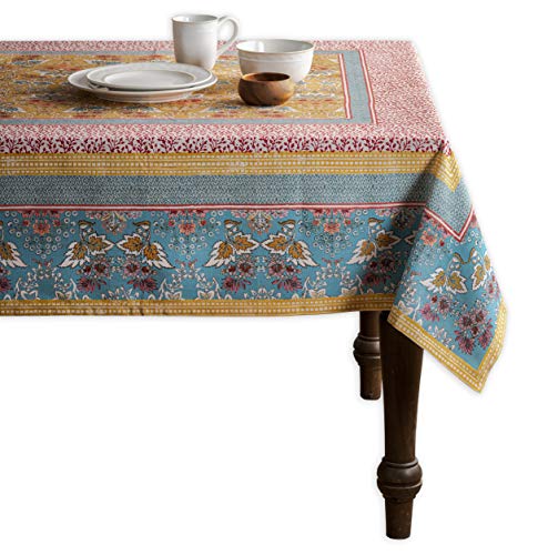 Maison d' Hermine Tischdecke, 100% Baumwolle, 160cm x 220cm dekorative Tischdecke, waschbar, quadratisch, Ostertischdecken für Essen, Hochzeit, Bankett, Buffet, Marquise – Frühling/Sommer von Maison d' Hermine