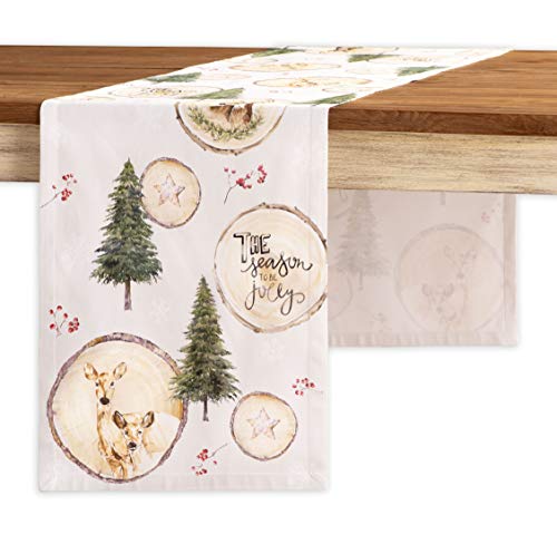 Maison d' Hermine Mountain Life Tischläufer aus 100% Baumwolle für Partys | Abendessen | Feiertage | Küche | Thanksgiving/Weihnachten (50 cm x 150 cm) von Maison d' Hermine