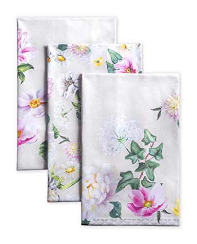 Maison d' Hermine Pivoine 100% Baumwolle Set von 3 Multi-Purpose Küchenhandtuch | Bar Handtücher | Frühling/Sommer (50 cm X 70 cm) von Maison d' Hermine