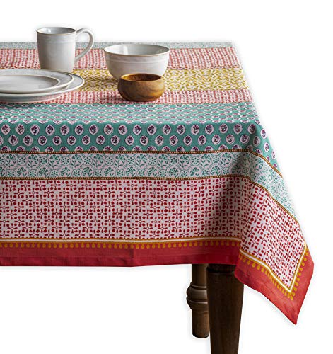 Maison d' Hermine Tischdecke 160cm x 220cm 100% Baumwolle, dekorative, waschbare, quadratische Tischplatte, Ostertischdecken für Küche, Hochzeit, Restaurant, Provence – Frühling/Sommer von Maison d' Hermine