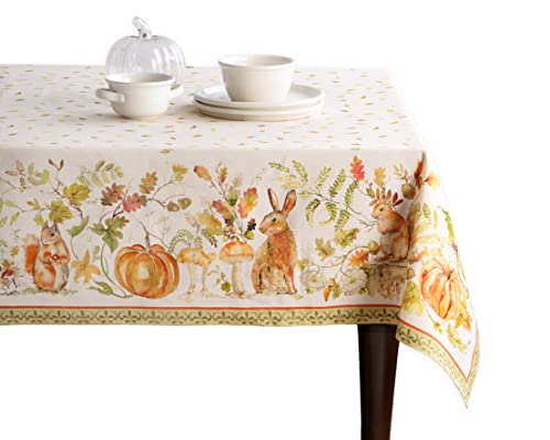 Maison d' Hermine Pumpkin Passion 100% Baumwolle Tischdecke für Küche | Abendessen | Tischplatte | Dekoration Parteien | Hochzeiten | Erntedankfest/Weihnachten (160cm x 220cm) von Maison d' Hermine