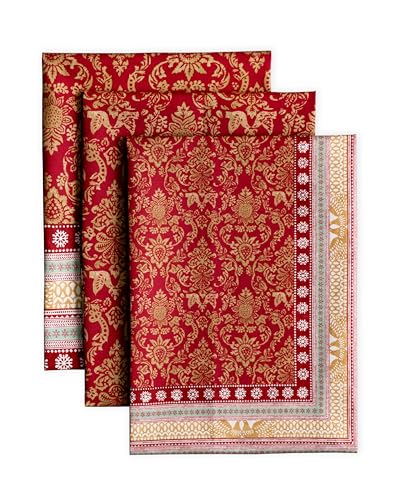 Maison d' Hermine Sofia 100% Baumwolle Set von 3 Mehrzweck-Küchentuch Weiche, saugfähige Geschirrtücher | Geschirrtücher | Barhandtücher | Frühling/Sommer (50 cm X 70 cm) von Maison d' Hermine