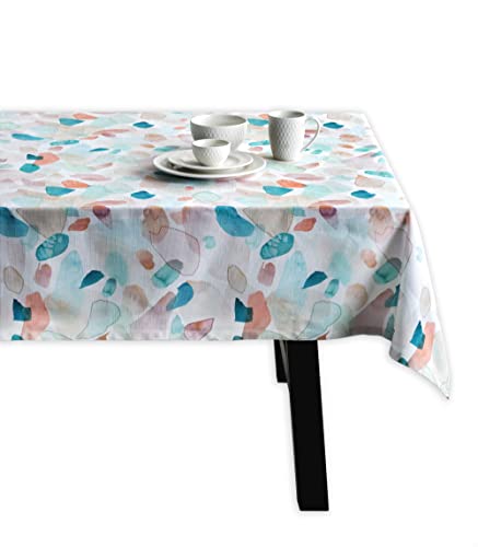 Maison d' Hermine Tischdecke, 100% Baumwolle, 160cm x 220cm dekorative Tischdecke, waschbar, quadratisch, Ostertischdecken für Essen, Buffetpartys und Hochzeiten, Summer Picnic – Frühling/Sommer von Maison d' Hermine