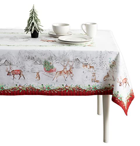 Maison d' Hermine Tischdecke, 100 % Baumwolle, für Küche, Esszimmer, Tischdekoration, Party, Hochzeit, Herbst/Winter (rechteckig, 140 x 230 cm) von Maison d' Hermine