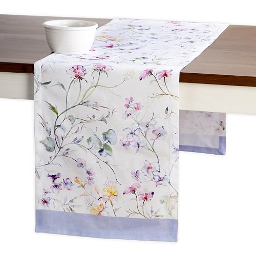 Maison d' Hermine Tischläufer aus 100% Baumwolle für Partys | Abendessen | Feiertage | Küche | Summer Floral - Frühling/Sommer (50 cm x 150 cm) von Maison d' Hermine