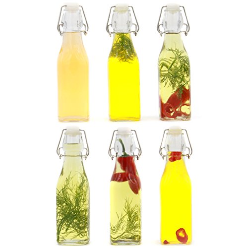 Maison & White Clip-Top-Einmachflaschen – 250 ml Set mit 6 luftdichten Glas-Spenderflaschen | ideal für Heimbrauen | Vintage-Stil Vakuum-Clip-Versiegelung | M&W von Maison & White