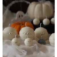 Handgemachte Mumien-Geist-Kerze Gruseliges Halloween-Dekor, Sojawachs von MaisonBohiti