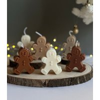 Lebkuchenmann Kerze Weihnachtlich Duftende Sojawachskerze von MaisonBohiti
