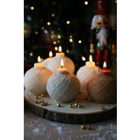 Ornament Weihnachtskugel-Kerze Duftkerze Aus Sojawachs, Festliche Dekoration von MaisonBohiti