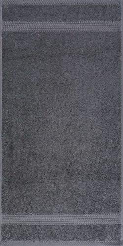Maisonette Badetücher, Baumwolle, Silber/schwarz, 76x142 cm von Maisonette