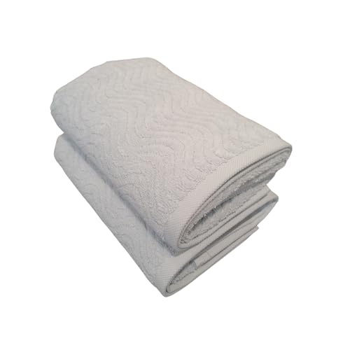 Maisonette Organic 100% Baumwolle Handtücher (50 x 100cm, 2er-Pack) - Gesicht, Hand Rauchblau Handtücher für Badezimmer & Kleine Gästehandtücher von Maisonette