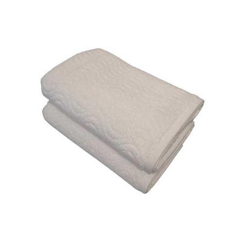 Maisonette Organic 100% Baumwolle Handtücher (50 x 100cm, 2er-Pack) - Gesicht, Hand Weiß Handtücher für Badezimmer & Kleine Gästehandtücher von Maisonette
