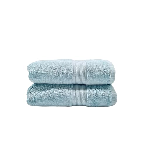 Maisonette Pure 100% Baumwolle Handtücher (50 x 100cm, 2er-Pack) - Gesicht, Hand Blau Handtücher für Badezimmer & Kleine Gästehandtücher von Maisonette