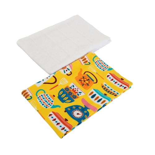 Maisonette Vintage-Design Küchentücher (40x60 cm, 2er-Pack) - 100% Baumwolle Spüllappen & Geschirrtücher - Digital Bedruckte & Farbenfrohe Handtücher von Maisonette