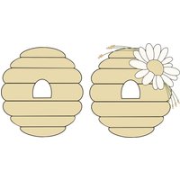 Bienenstock Mit Oder Ohne Blumen Cookie Cutter von MaisonsCustomCutters