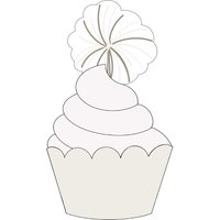 Cupcake Mit Wunderkerze von MaisonsCustomCutters