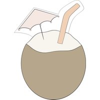 Kokosnuss-Getränk-Ausstechform von MaisonsCustomCutters
