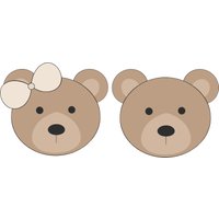 Panda/Bären Gesicht Mit Oder Ohne Schleife Cookie Cutter von MaisonsCustomCutters