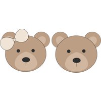 Panda/Bären Gesicht Mit Oder Ohne Schleife Cookie Cutter von MaisonsCustomCutters