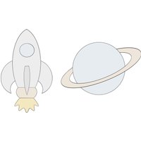 Raumschiff Oder Planet Cookie Cutter Raumschiff Oder Planet Cookie Cutter von MaisonsCustomCutters
