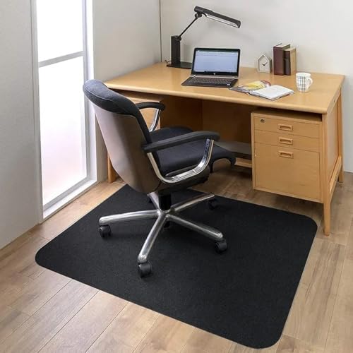Maitawa Bürostuhl Unterlage 90x120 cm, Bodenschutzmatte für Schreibtischstuhl, rutschfeste Bodenmatte mit geräuschdämpfend und leicht zu reinigen (Schwarz,90 * 120cm) von Maitawa