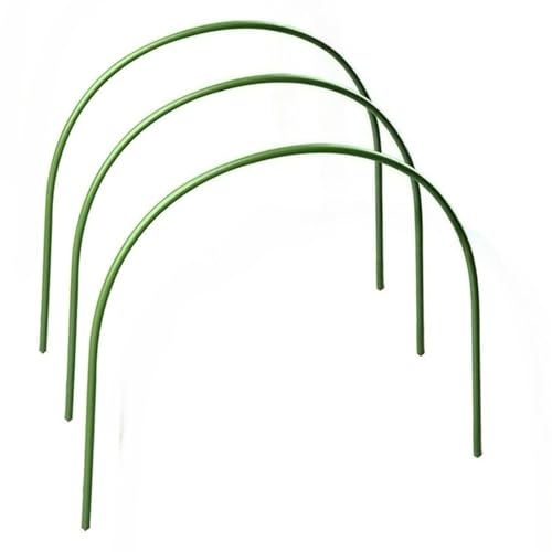 Maitawa Gewächshaus-Bogen Pflanztunnel - Militärgrüner Mini-Gewächshausbogen aus stabilem Stahlrohr mit Kunststoffbeschichtung für Balkon & Dach (Ø8mm, 60cm breit) (3pcs) von Maitawa