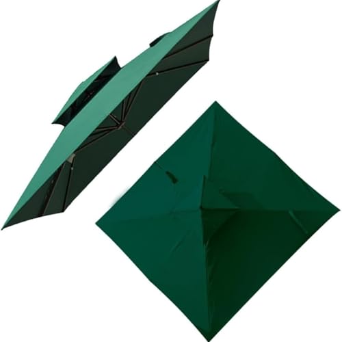 Maitawa Sonnenschirm Ersatzbezug 3x3m : Wasserdicht mit hochwertiges Polyester für Pavillon & Garten.einfach zu wechseln und reinigen. Ideal als Ersatzdach für 3x3m Sonnenschirme. (3M,Grün) von Maitawa