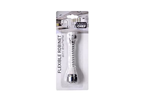Flexibler Wasserhahn mit Handbrause, 15 cm, Größe, silberfarben Flexibler Wasserhahn mit Handbrause, 15 cm, Größe, silberfarben von Maitre Chef