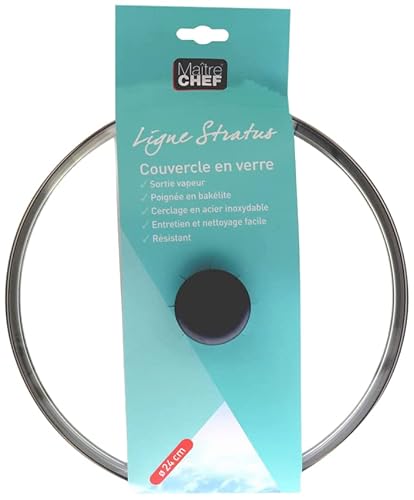 Maitre Chef Deckel aus Glas, 24 cm Durchmesser von MAITRE CHEF
