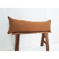 Extra Langer Lendenkissenbezug, Rostkissen, 12x36 Dekokissen, Handgewebtes Kissen, Lendenkissen 12x18 von MaitriHomeAccents