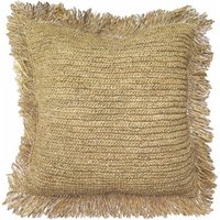 Raffia Kissenhülle Mit Fransen, Strohkissen, Handgewebtes Seegraskissen, Boho Kissen, Jute Bodenkissen von MaitriHomeAccents