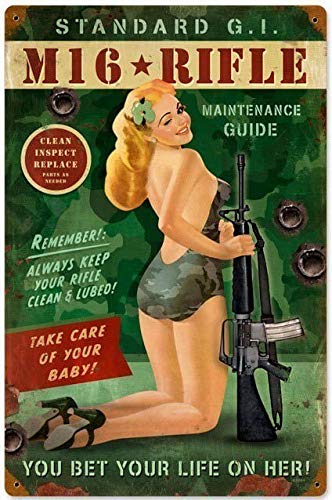 Maizeco M16 Girl Vintage Metall-Blechschilder 20,3 x 30,5 cm Plakette Poster für Zimmer Tavern Shop Restaurants Sexy Wanddekoration Schild Maizeco M16 Girl Vintage Metall-Blechschilder 20,3 x 30,5 cm Plakette Poster für Zimmer Tavern Shop Restaurants Sexy Wanddekoration Schild von Maizeco