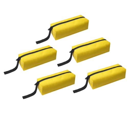 Maizoon Werkzeugtaschen, 5 Stück, Mehrzweck-Hardware, Schrauben, Nägel, Bohrer, Metallteile, Reparatur-Organizer, Tasche, wasserdicht, Oxford-Leinen, Reißverschluss, UH15, Gelb Maizoon Werkzeugtaschen, 5 Stück, Mehrzweck-Hardware, Schrauben, Nägel, Bohrer, Metallteile, Reparatur-Organizer, Tasche, wasserdicht, Oxford-Leinen, Reißverschluss, UH15, Gelb von Maizoon